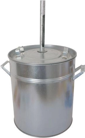 30 l-es befőző fazék horganyzott lemezből, hőmérőtokkal