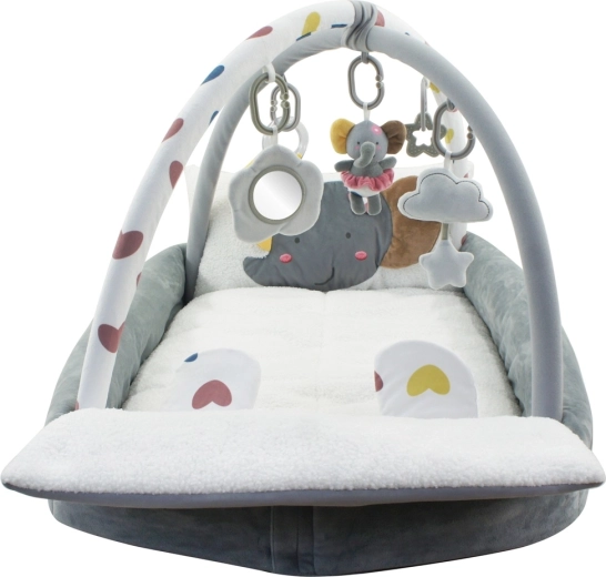 2Kids Toys játszószőnyeg játékhíddal és peremmel – elefánt