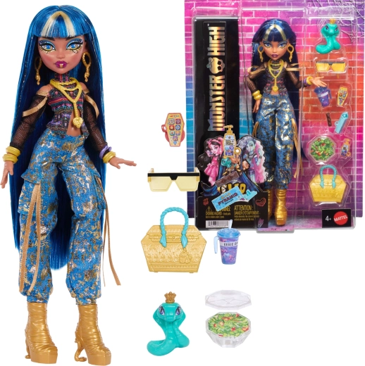 Monster High Cleo De Nile baba 26 cm kiegészítőkkel és kisállattal