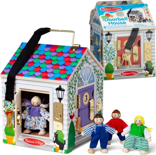 MELISSA & DOUG Doorbell House fa házikó ajtócsengőkkel