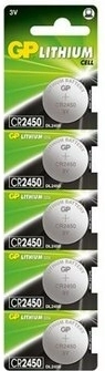 GP lítium gombelemezek CR2450, 5 db