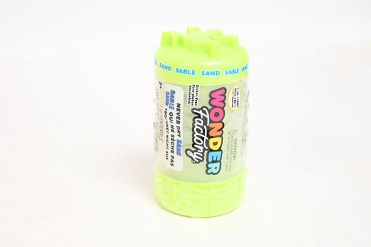 MGA Wonder Factory NeverDrySand zöld kinetikus homok 4 az 1-ben hengerrel