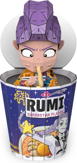 FDP K-POP ramen pohár Rumi (Demon Hunters) figurával – 3D puzzle - 1 db
