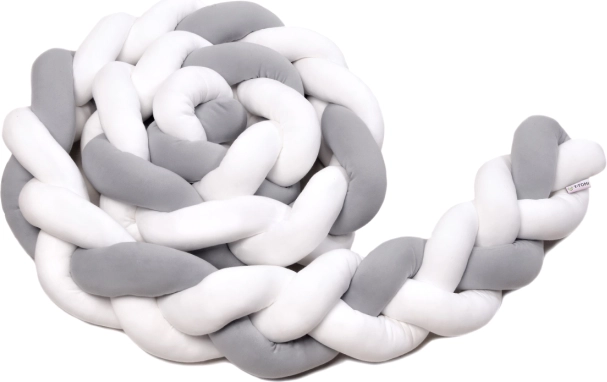 Fonott rácsvédő 180 cm fehér + szürke