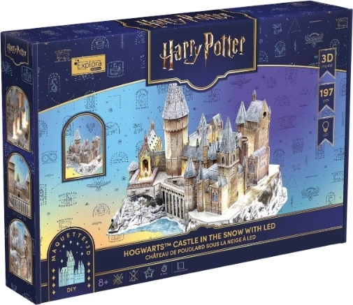 CubicFun Harry Potter Hogwarts kastély 3D puzzle LED világítással (téli kiadás)