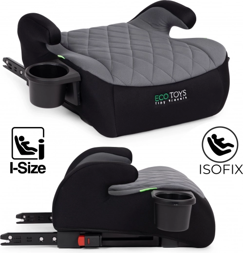 Gyermek autós ülésmagasító ISOFIX-szel és pohártartóval ECOTOYS i-Size 125–150 cm