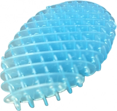 Antistressz fidget játék kék átlátszó 5 cm