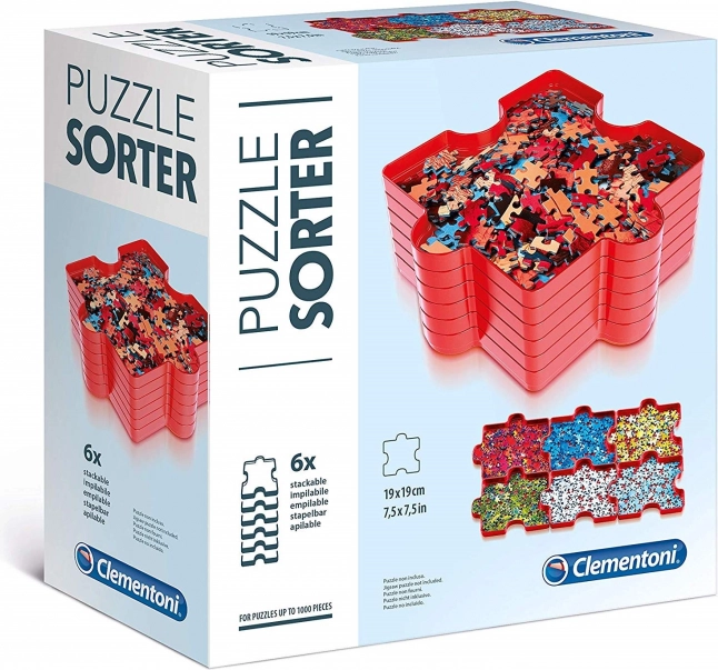 Clementoni puzzle válogató – 6 rekeszes készlet