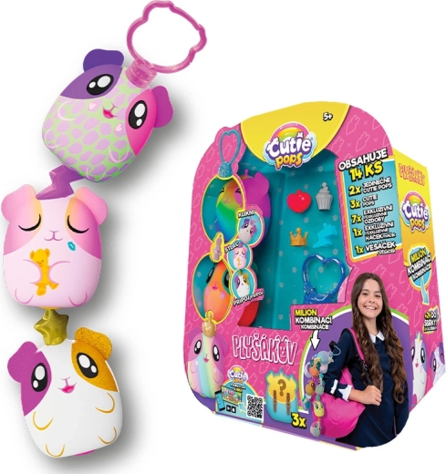 Cutie Pops mini plüss meglepetéssel – 5 darabos készlet
