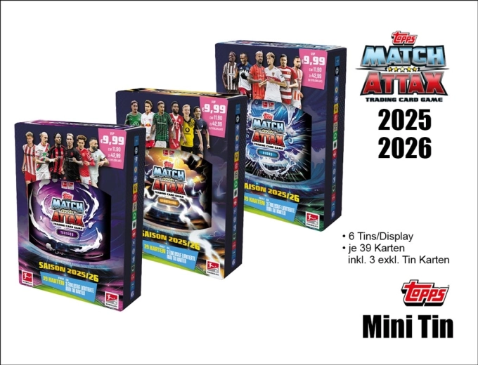 Topps Match Attax Bundesliga 2025/2026 mini tin – 1 db