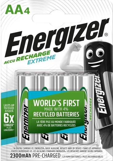 Energizer Extreme AA HR6 újratölthető akkumulátor 2300 mAh, 4 db