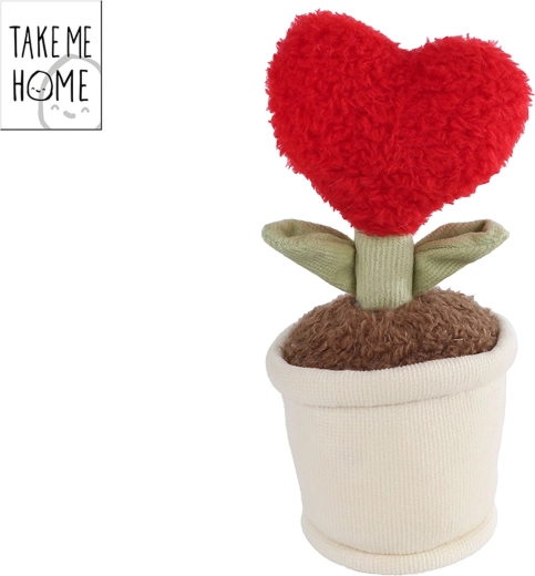 Take Me Home plüss növény piros szív 16,5 cm