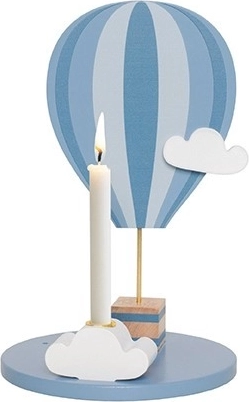 Jabadabado gyertyatartó állvány hőlégballon mintával, kék