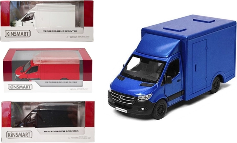 Mercedes-Benz Sprinter fém modell 1:48 pull back meghajtással