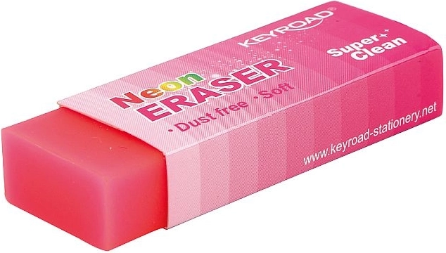 Neon radír Keyroad rózsaszín