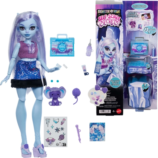 Monster High Abbey Bominable baba kiegészítőkkel Self-Care