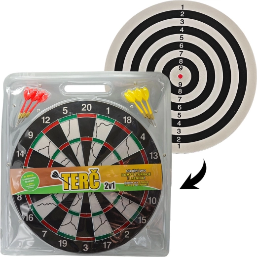 2 az 1-ben darts tábla 43 cm Sparkys