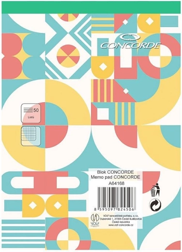 CONCORDE A6 kockás tömb, 50 lap
