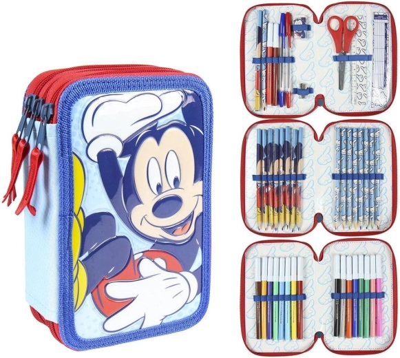 Felszerelt háromszintes Mickey tolltartó – 1 db