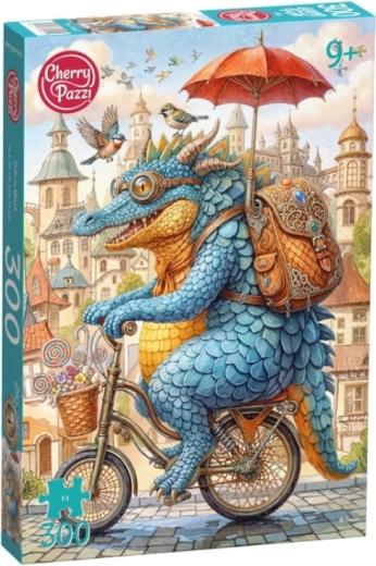 Cherry Pazzi puzzle Gyík kerékpáron, 300 darabos