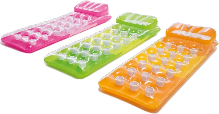 Felfújható vízi matrac 188 × 71 cm Intex – narancssárga