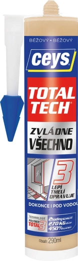 Univerzális ragasztó és tömítő 290 ml TOTAL TECH bézs CEYS