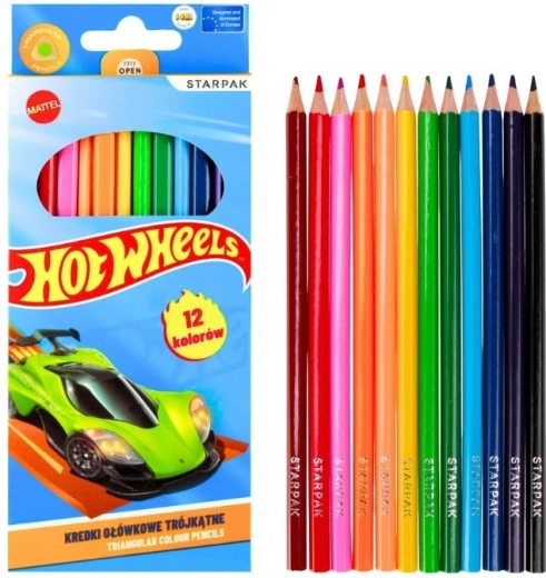 Hot Wheels színes ceruzák – 12 szín