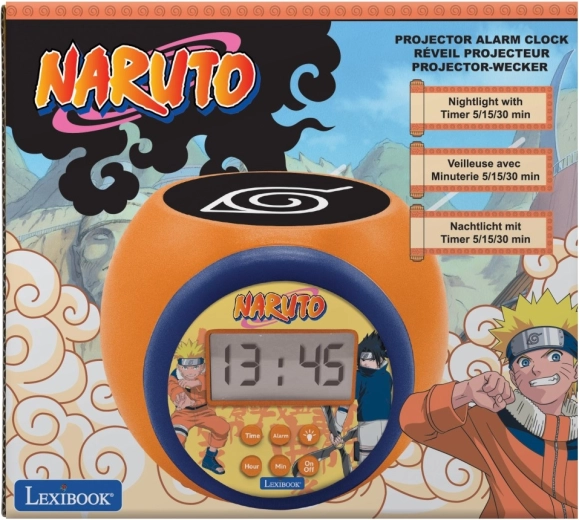 Lexibook Naruto ébresztőóra mennyezeti projektorral
