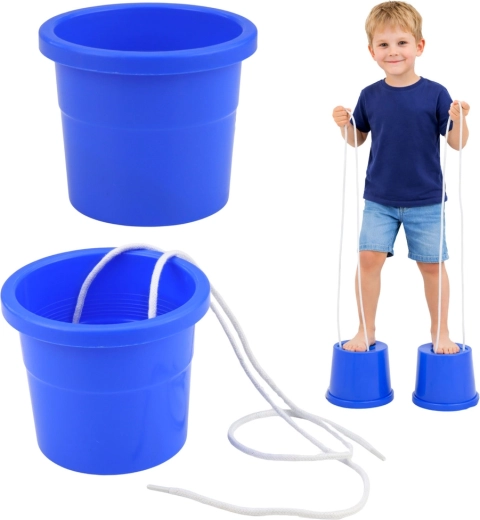 Vödrös gólyalábak egyensúlyfejlesztéshez, kék, 2 db