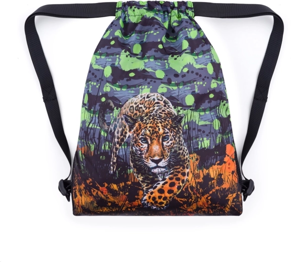 Bagmaster iskolai tornazsák cipőnek és tornacucchoz – Prim leopárd