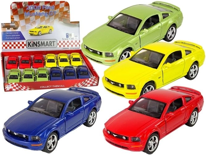 Fém játékautó Ford Mustang GT 2006 1:38 felhúzható (pull-back) meghajtással
