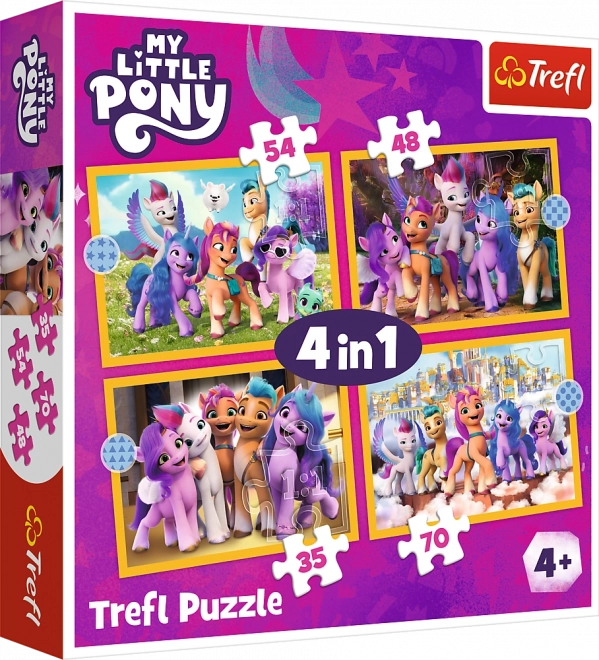 4 az 1-ben puzzle – Ismerd meg a pónikat MY LITTLE PONY Trefl