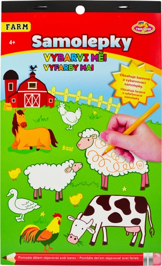 Kiszínezhető Farm matricák gyerekeknek