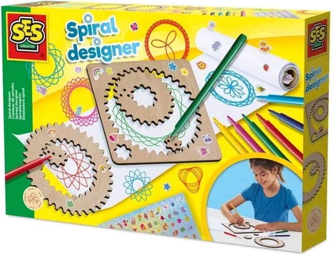 SES Creative spirálrajzoló – fa spirálrajz készlet