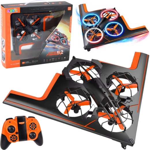 RC drón kvadkopter LED világítással és alkalmazáson keresztüli vezérléssel