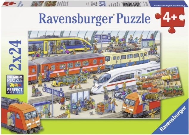 Puzzle Nyüzsgő vasútállomás 2x24 darab Ravensburger