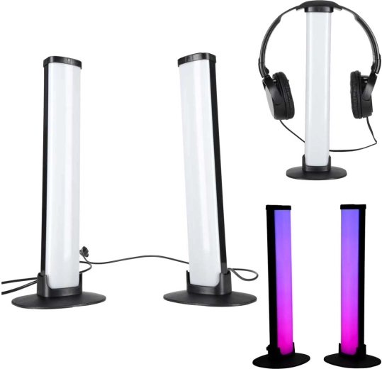 Játékasztali LED RGB fényoszlopok távirányítóval (2 db)