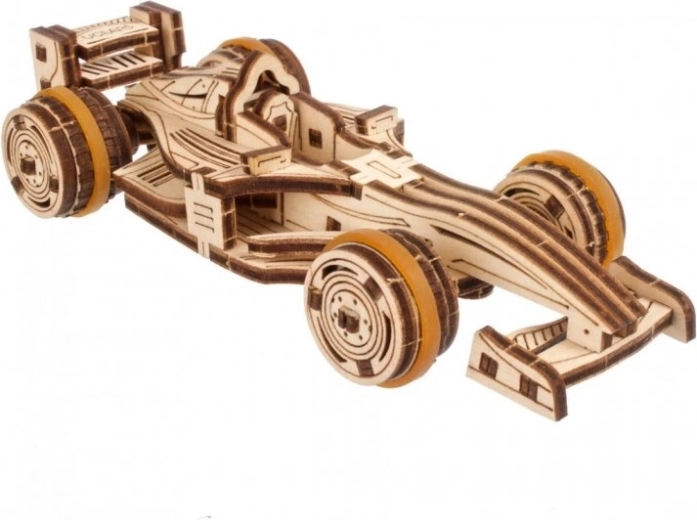 Ugears Compact Racer – 3D fa mechanikus puzzle versenyautó (formula)