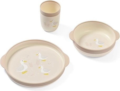 Babyono Farmer gyerek étkészlet, tányér, tálka és pohár, 12 hó+