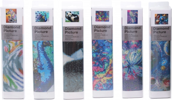 Kreatív gyémántfestő készlet 30 × 40 cm – vegyes motívumok