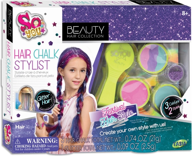 Tasia színes, csillámos hajgyűrűk