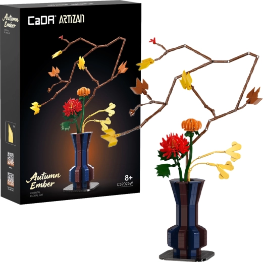CaDA Floral Art Autumn Ember építőkészlet – virágkompozíció 61 cm, 794 darab