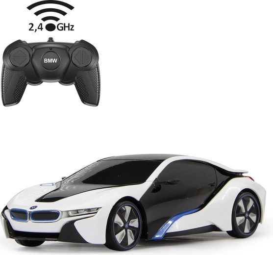 Távirányítós BMW i8 autó 1:24 méretarányban, fehér