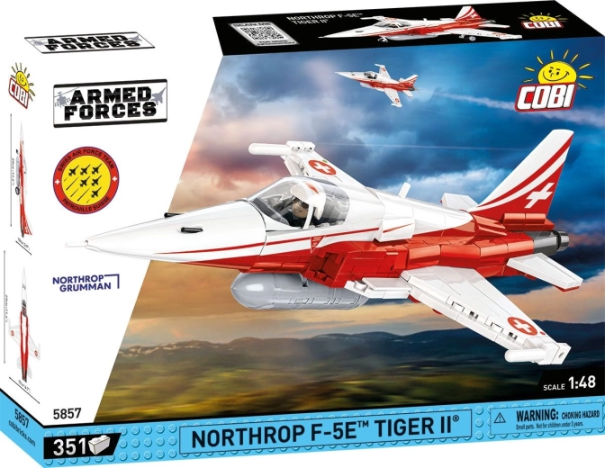 Cobi Armed Forces Northrop F-5E Tiger II Patrouille Suisse 1:48 (351 darab alkatrész)
