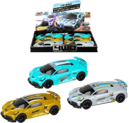 Drift versenyautó felhúzós (lendkerekes) meghajtással – 3 szín