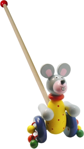 Babu fa tologatható egér pálcán gyerekeknek