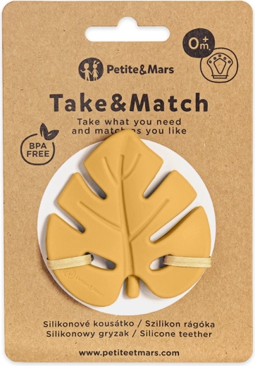 Petite&Mars szilikon rágóka Take&Match intense ochre