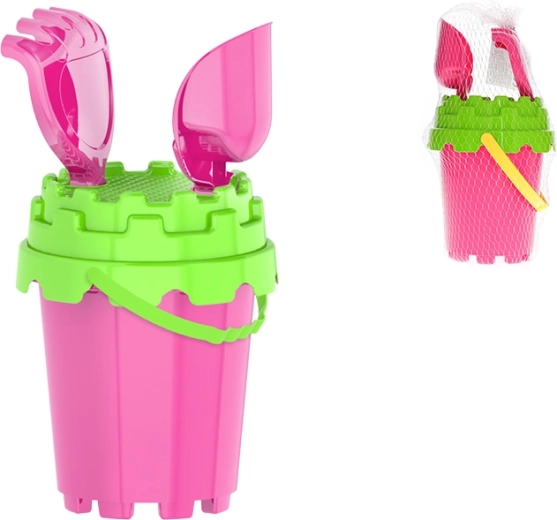 Rózsaszín homokozó készlet gyerekeknek