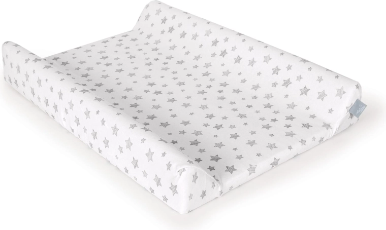 Ceba huzat pelenkázó alátéthez 50 × 70 cm, 2 db – világosszürke + szürke csillagok