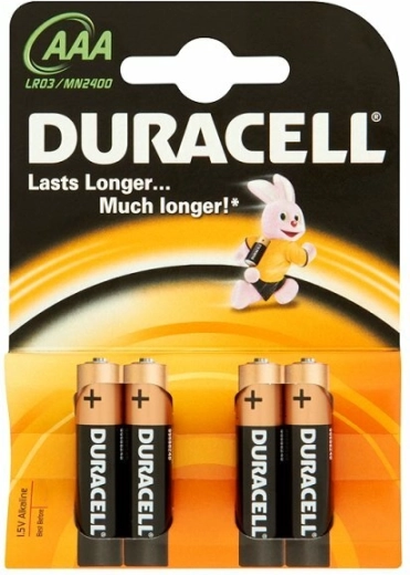Mikroceruzaelemek AAA DURACELL Basic, 4 db